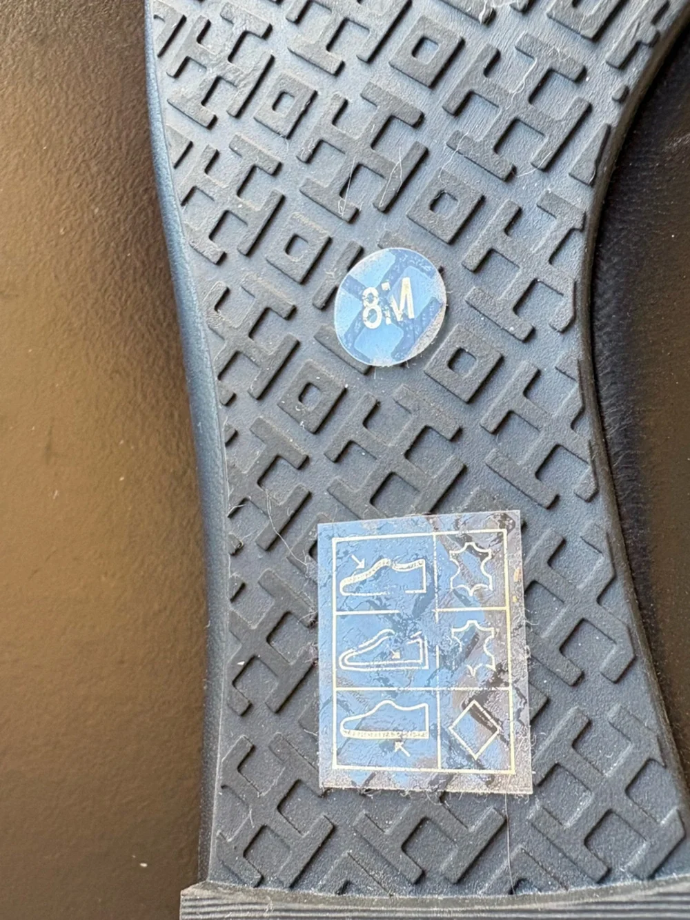 Tory Burch Lowell 2 Black Leather Ballet Flats Logo Size 8 - Picture 11 of 12